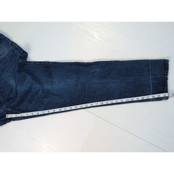 Vintage Levi's 505 Orange Tab Jeans Men's 36x32 Dark Indigo Denim USA Made 70s